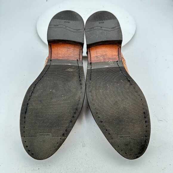 Allen Edmonds Strand Men Sz 11.5D Brown Leather Brogue Cap Toe Oxford Dress Shoe - Picture 8 of 11